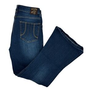 Run & Fly Retro Bell Bottom Flare Blue Jeans - Size 34R